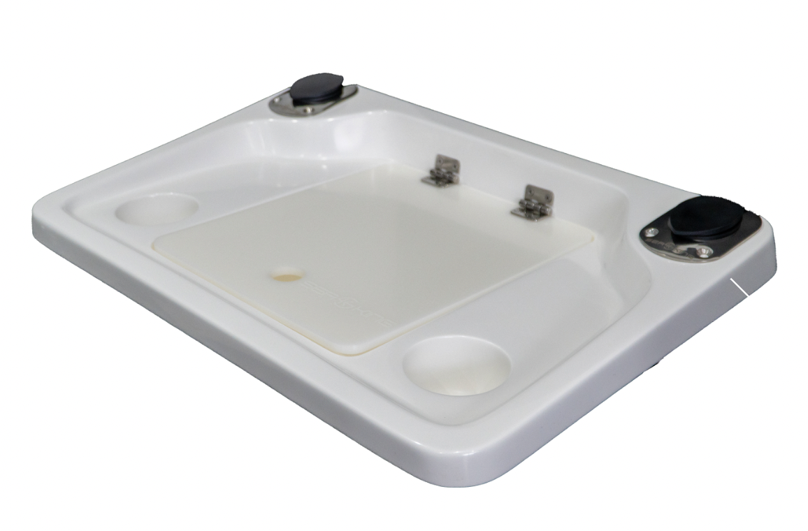 SeaKing Bait Board B02 (650mm x 430mm) & 2 Game Rated Rod Holders