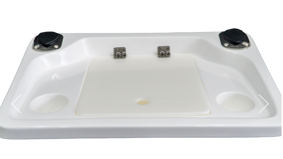 SeaKing Bait Board B02 (650mm x 430mm) & 2 Game Rated Rod Holders