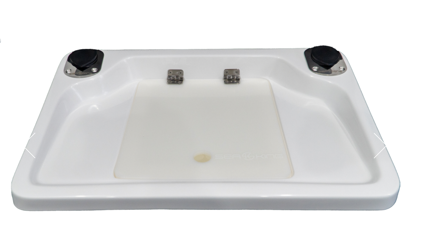 SeaKing Bait Board B01 (650mm x 430mm) & 2 Game Rated Rod Holders