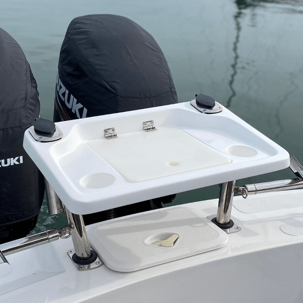 SeaKing Bait Board B02 (650mm x 430mm) & 2 Game Rated Rod Holders